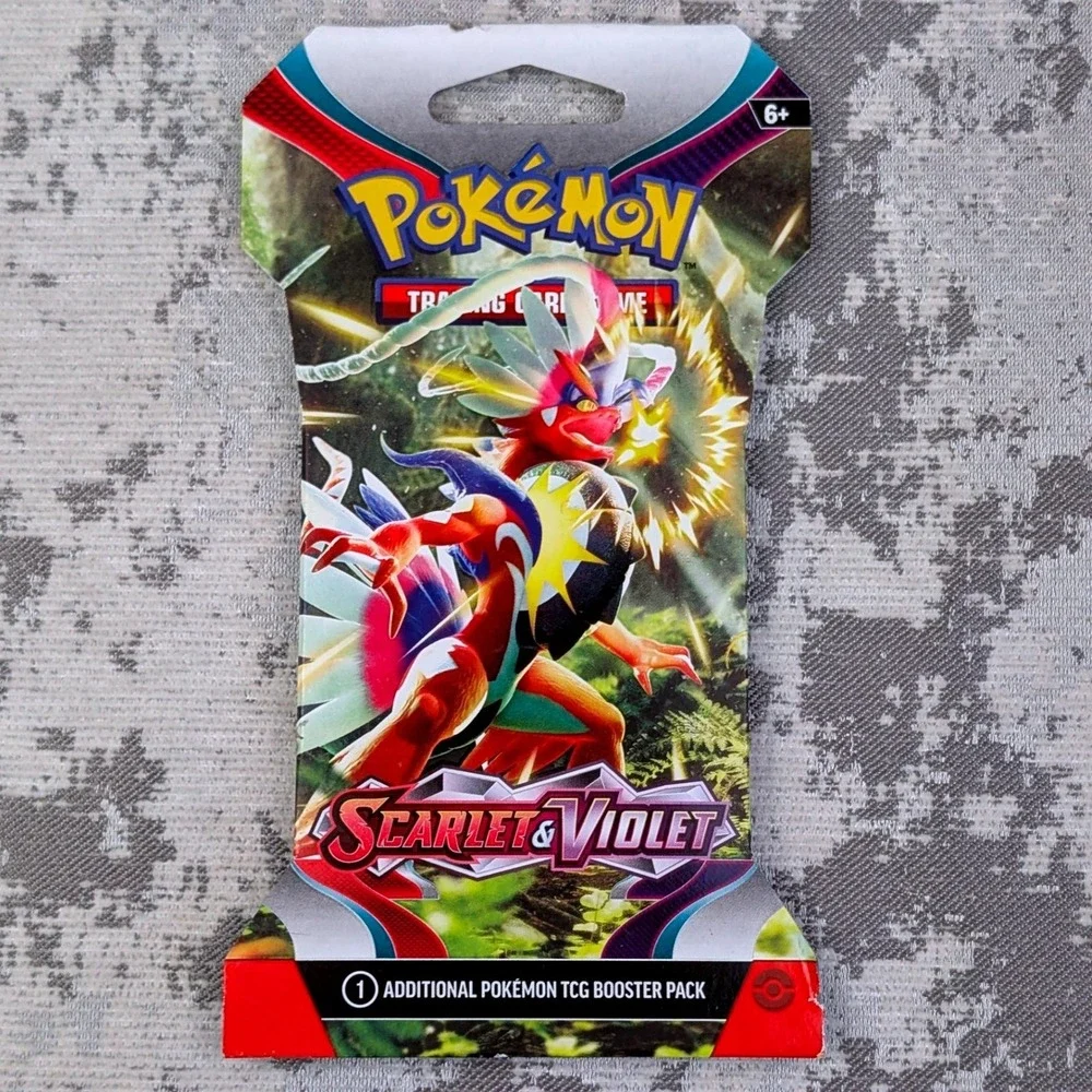 Pokemon TCG Scarlet & Violet Sleeved Booster Pack 10 Cards 1 Energy Koraidon Art